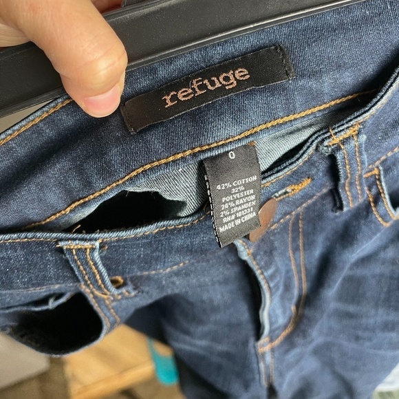 Refuge High Waisted Dark Wash Jeans Women Size 0 - Picture 5 of 5